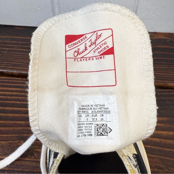 Women’s Converse Chuck 70 High ‘Hybrid Floral’ – Size 7 - Picture 10 of 10